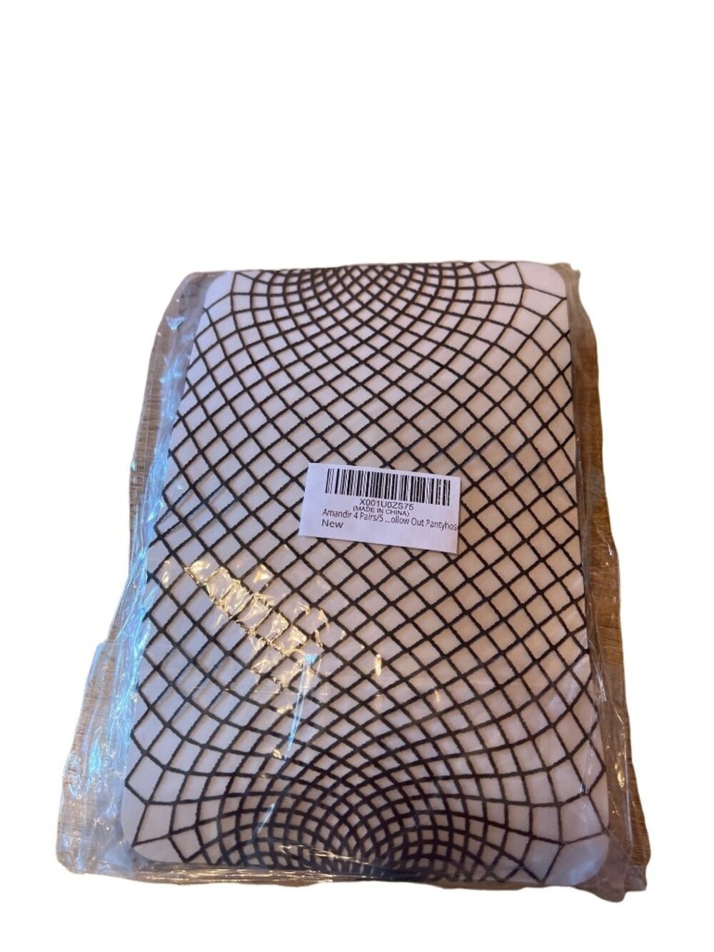Amandir 4 Pairs Hollow Out Black Fishnet Pantyhose Stylish & Durable For Women